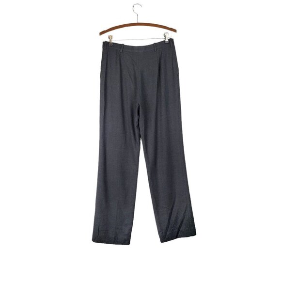 Armani Collezioni Straight Leg Dress Pants Gray Wool Blend Career Womens Size 8 - Picture 2 of 9